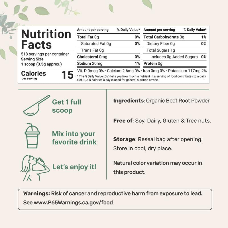 THE NITRIC OXIDE BEETROOT POWDER