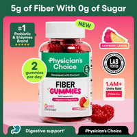 Fiber Gummies for Digestive Health Raspberry & Lemon
