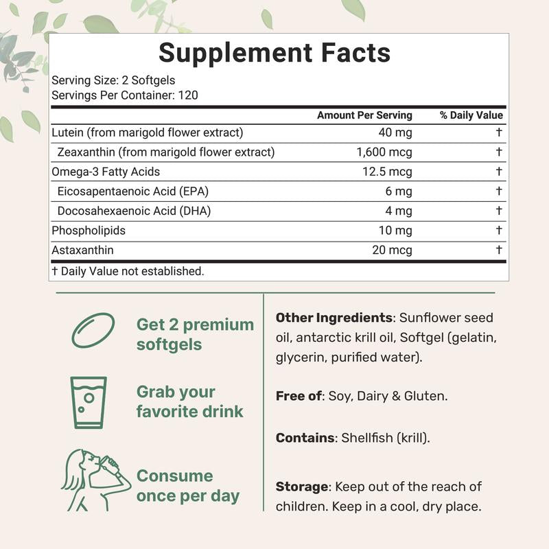 Lutein & Zeaxanthin 7-in-1 Eye Healing Formula