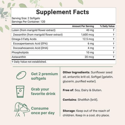 Lutein & Zeaxanthin 7-in-1 Eye Healing Formula
