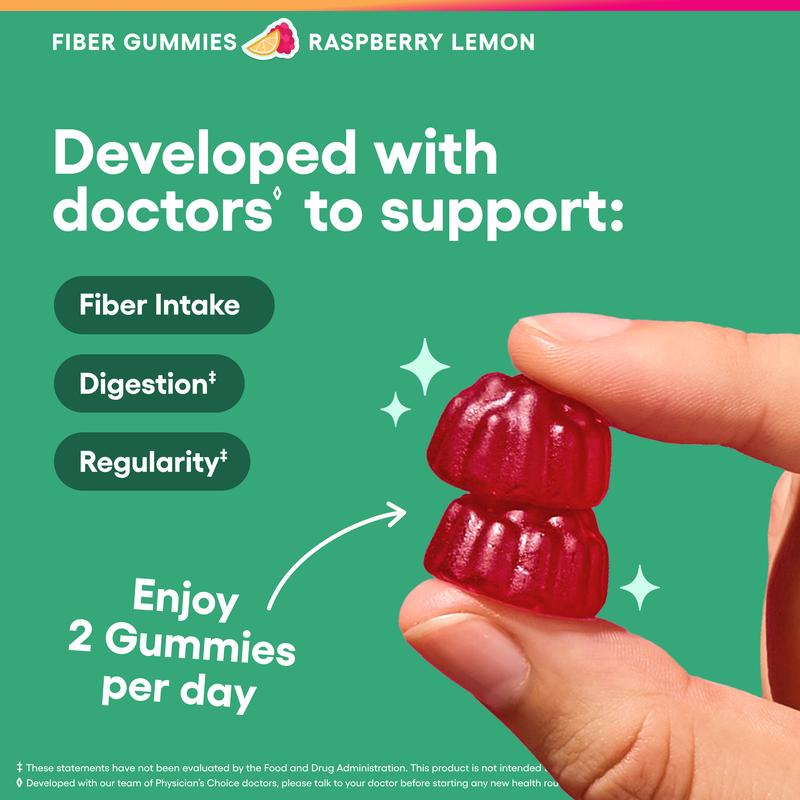Fiber Gummies for Digestive Health Raspberry & Lemon