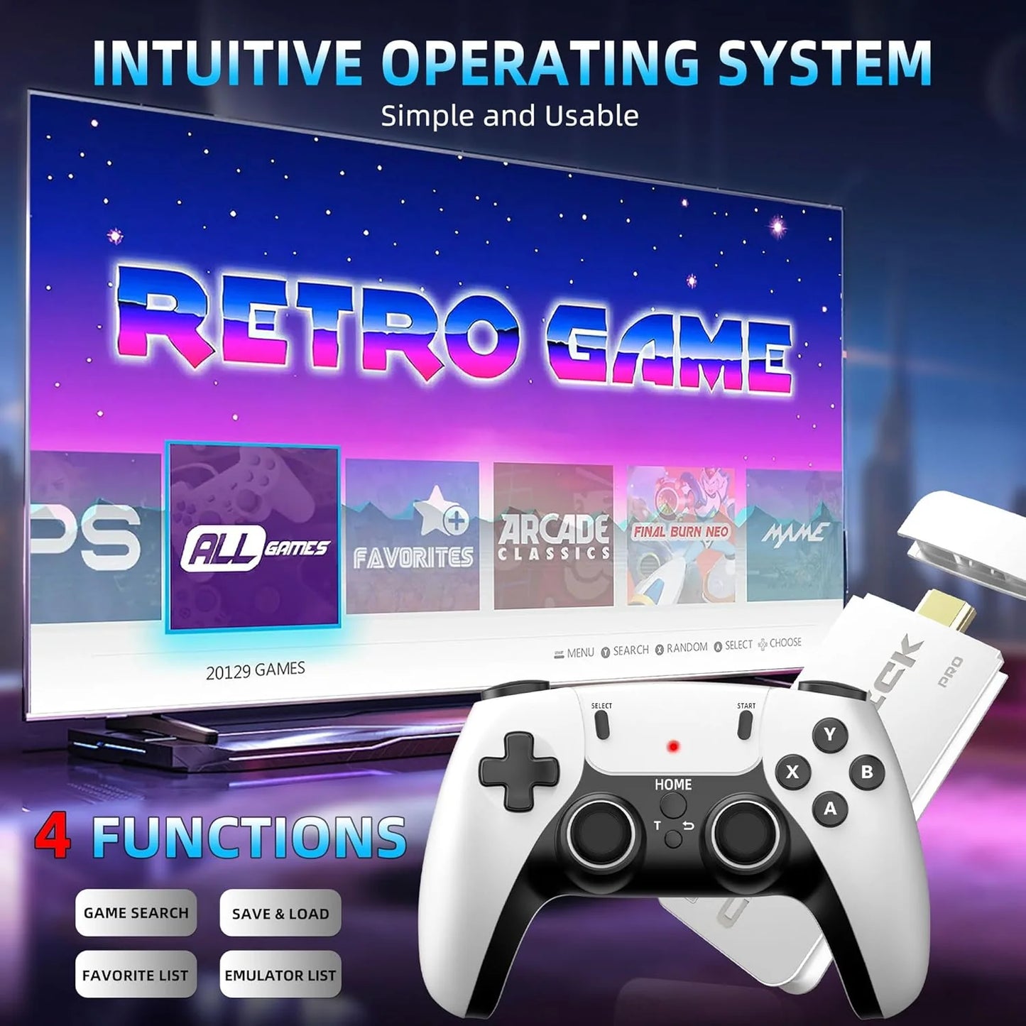 Retro Game Console 40,000+ Game Stick